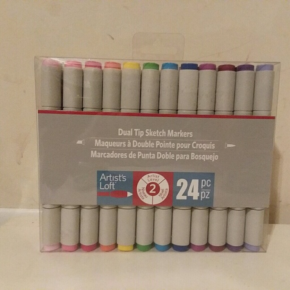 Dual Tip Sketch Markers By Artists Loft 24pc New